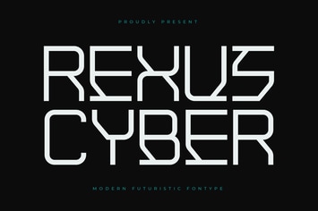 Rexus Cyber Modern Futuristic Fontype