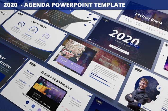 2020 - Agenda Powerpoint Template