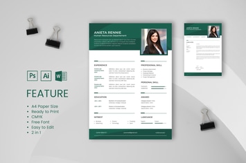 Professional CV And Resume Template Rennie