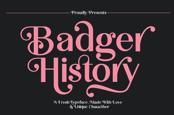  Badger History Typeface