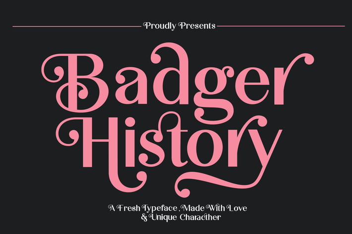  Badger History Typeface