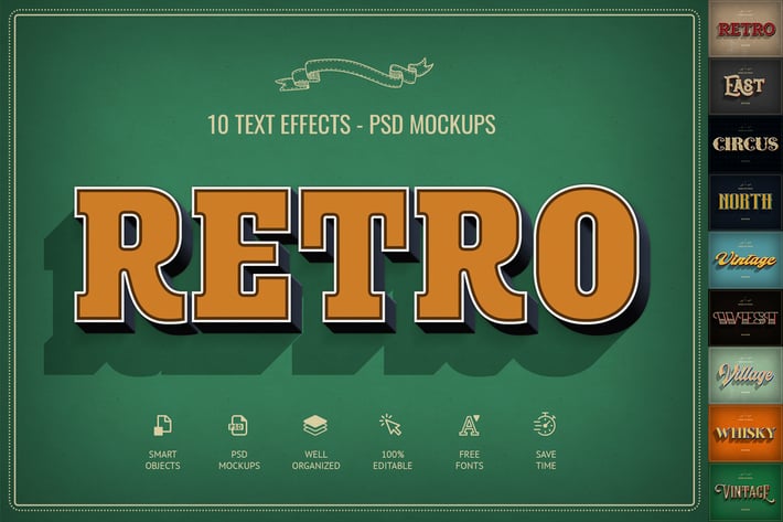Retro Text Effects