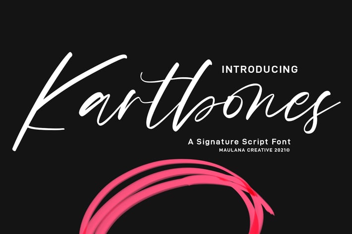 Kartbones Signature script Font