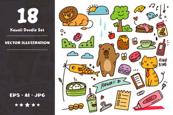 Kawaii Doodle Set