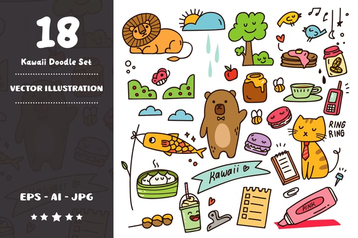 Kawaii Doodle Set