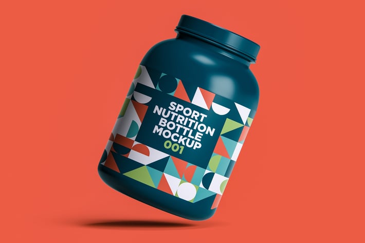 Sport Nutrition Bottle Mockup 001
