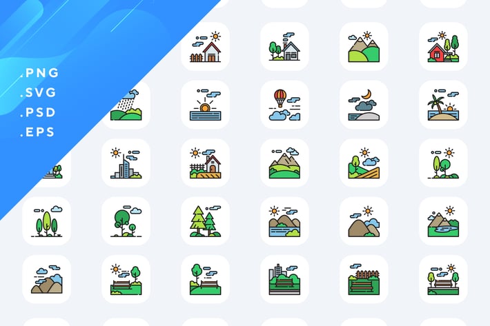 50 Landscapes Icons