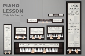 Web Ads Banners - Piano Lesson