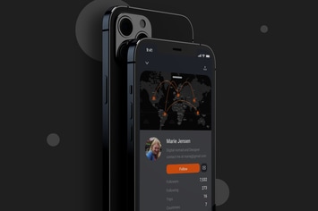 Traveller profile - Dark Mode (iOS)