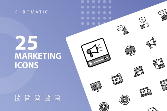 Marketing Chromatic Icons