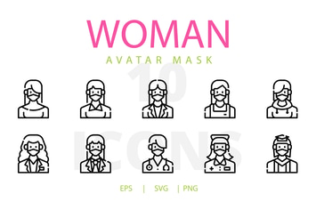 Woman avatar mask