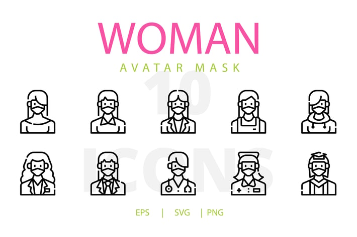 Woman avatar mask