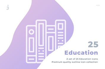 25 Education and Learning icon set