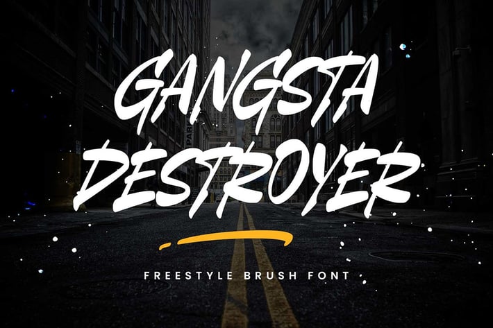 Gangsta Destroyer - Brush Font