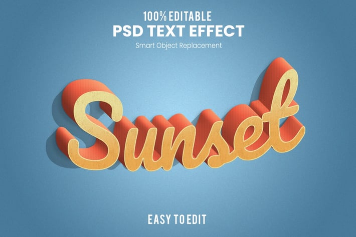 Retro 3D Text Effect Action PSD 