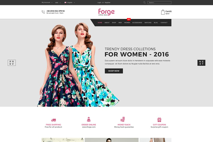 Forge - eCommerce PSD Template 