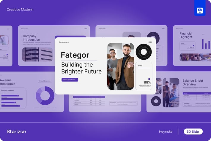 Purple Modern Annual Report Keynote • 002