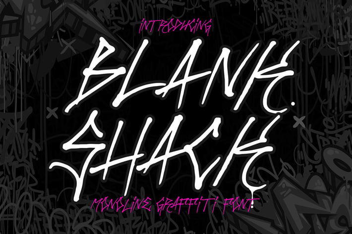 Blank Shack - Monoline Graffiti Font