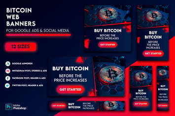 Stock Market Trading Bitcoin Google Ads Web Banner