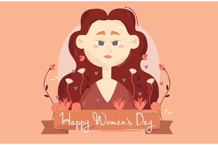 Women's Day Floral Background Illustration