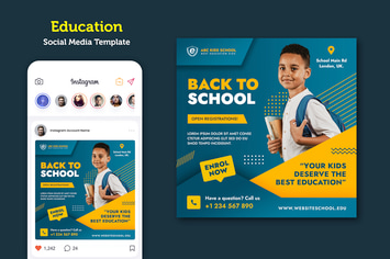 Back to School Social Media Banner