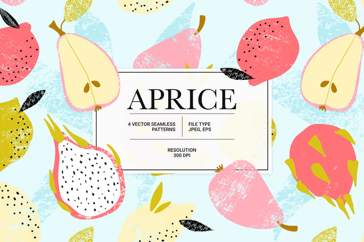 Aprice – Funny Fruit Vector Seamless Pattern
