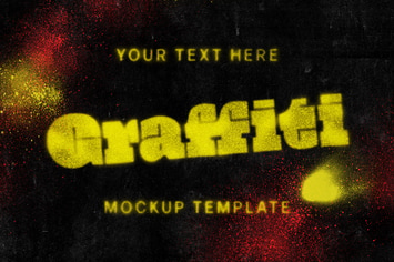 Graffiti Text Mockup Template