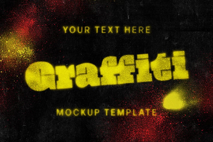 Graffiti Text Mockup Template