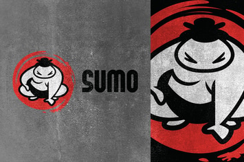 Cartoon Sumo Mascot Logo