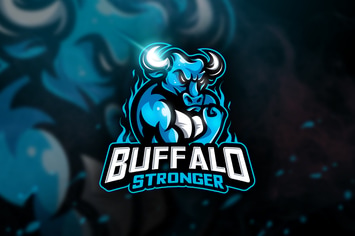 Buffalo Stronger - Mascot & Esport Logo