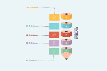 Flat Education Infographics Concept
