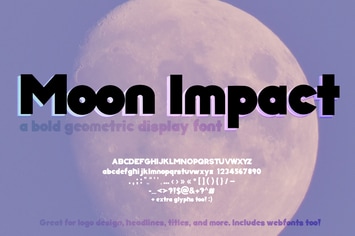Moon Impact Font Bold (Geometric Font)
