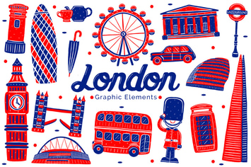 London Landmark Graphic Elements