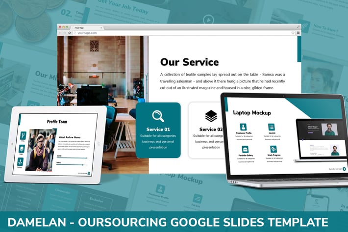 Damelan - Outsourcing Google Slides Template