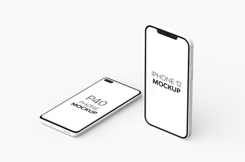 P40 Phone & iPhone 12 Mockup