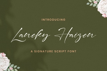 Laneky Haizen - Signature Script Font