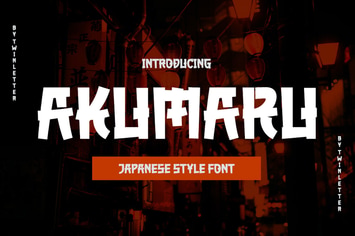 AKUMARU - Japanese style font