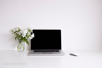 Macbook Pro Mockup Styled Stock Photo