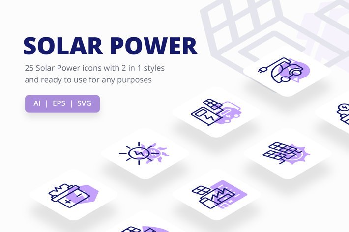 Solar Power (Line and Solid)