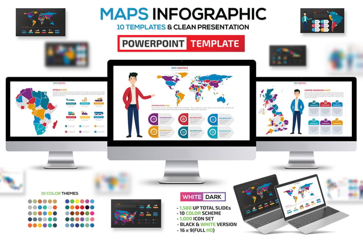 Maps Infographic Powerpoint