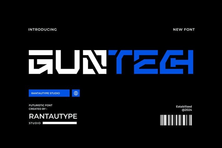 Guntech Modern Furturistic Font