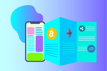 Cryptocurrency News 2D Illustration