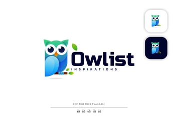 Owl Gradient Colorful Logo