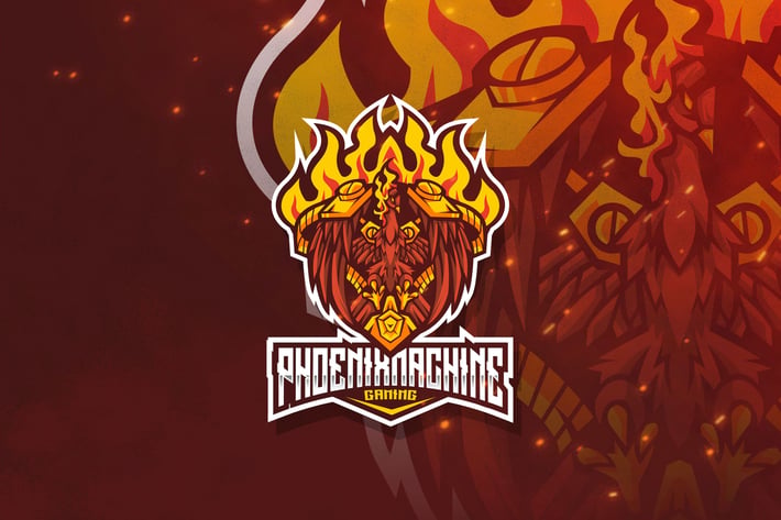 Phoenix Machine Esport Logo Template