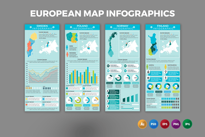 Euro Map – Infographics Design