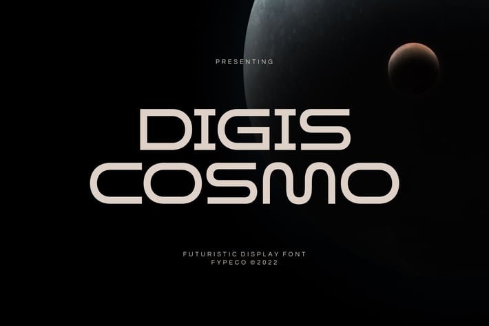 Digis Cosmo - Futuristic Display Font