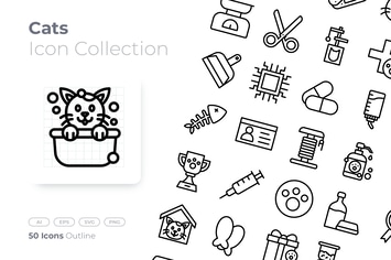Cats Outline Icon