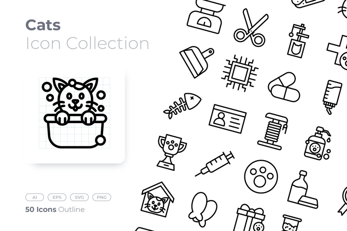 Cats Outline Icon