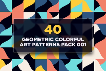 40 Geometric Colorful Art Patterns Pack 001