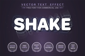 Shake splatter  - editable text effect font style
